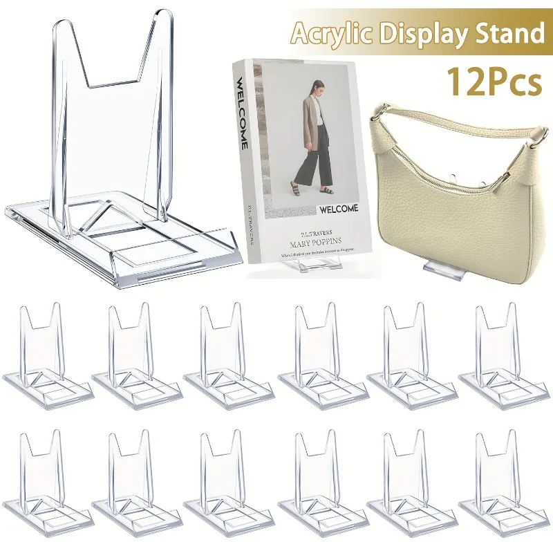 Clear Acrylic Book Stand Holder - Présentoirs transparents en acrylique (5/12 pièces)
