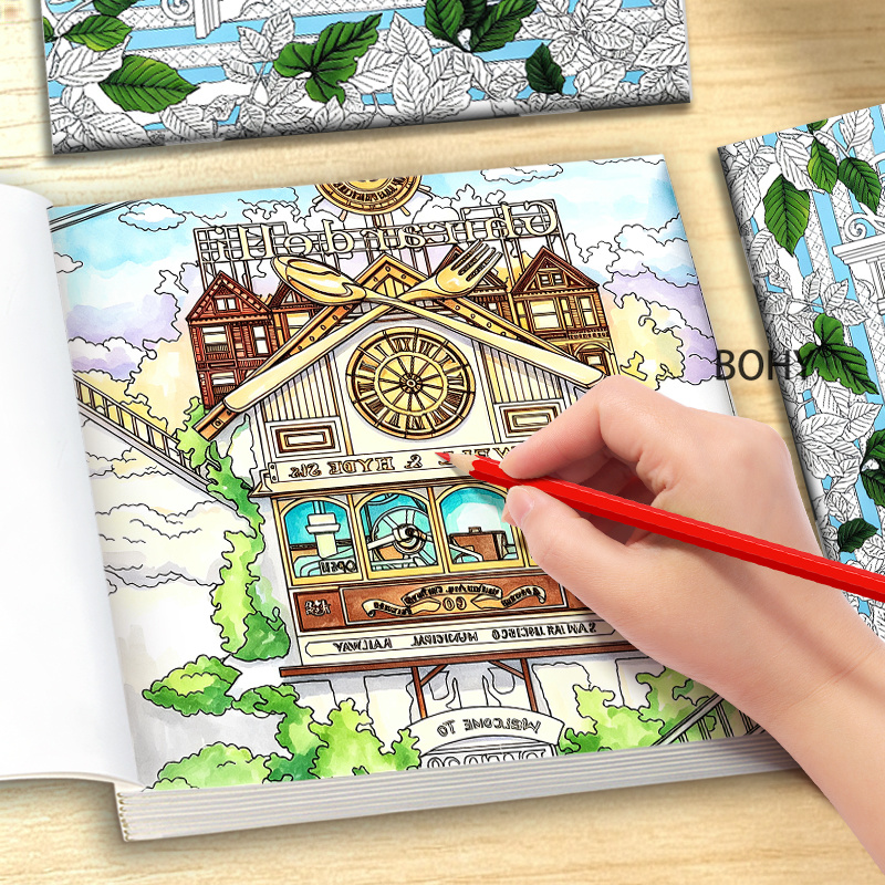 Adult Coloring Book Stress Relief - Livre de coloriage sur le thème