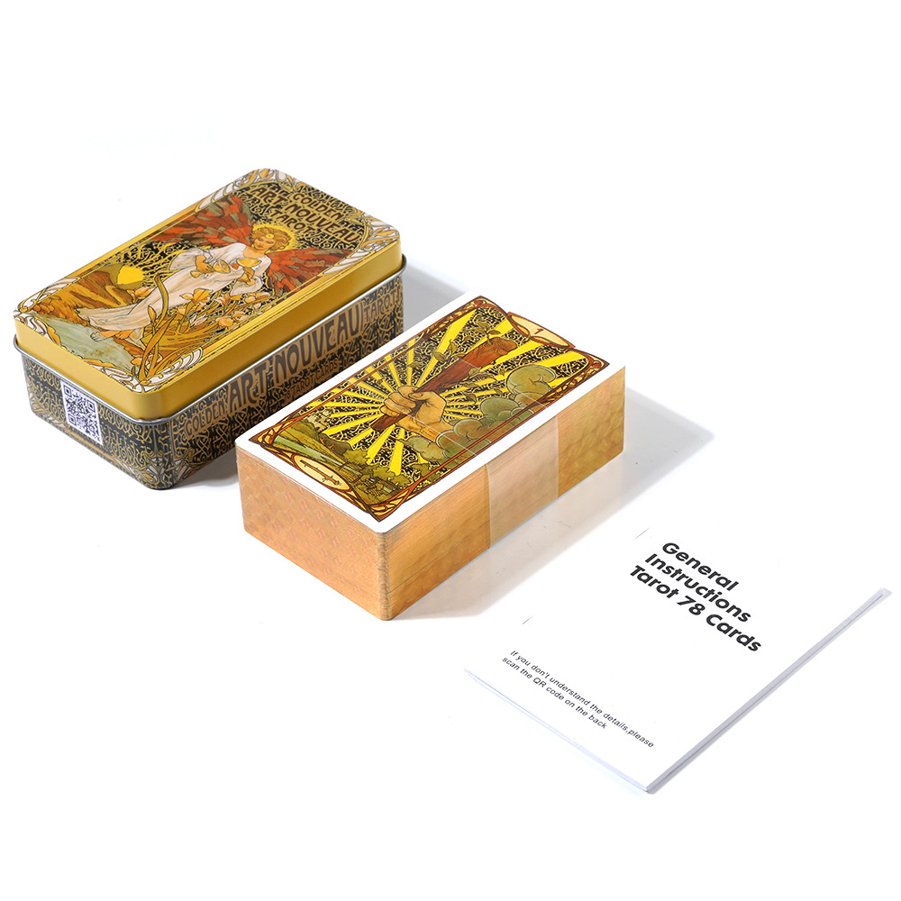 Tarot d'art doré 10.3x6 cm, 18 - Tarot Deck With Guidebook avis et prix