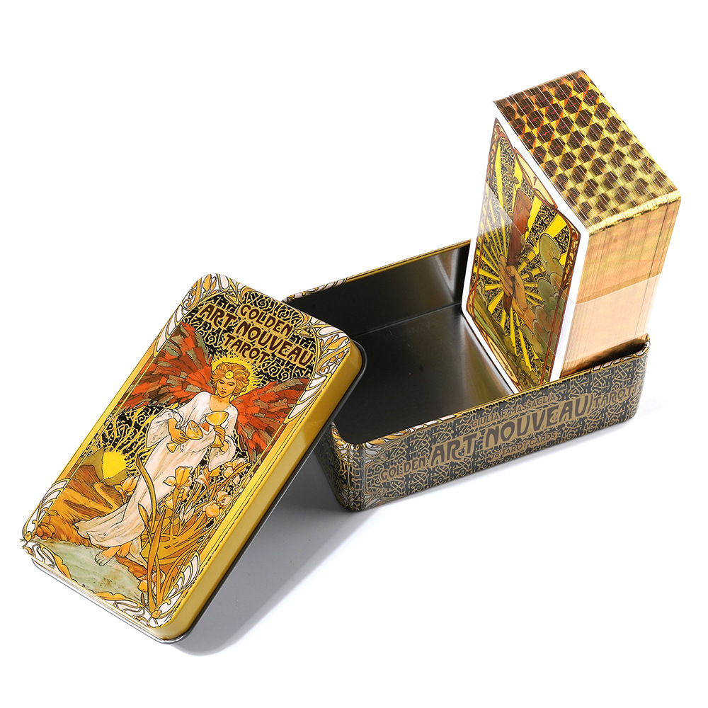 Tarot d'art doré 10.3x6 cm, 18 - Tarot Deck With Guidebook avis et prix