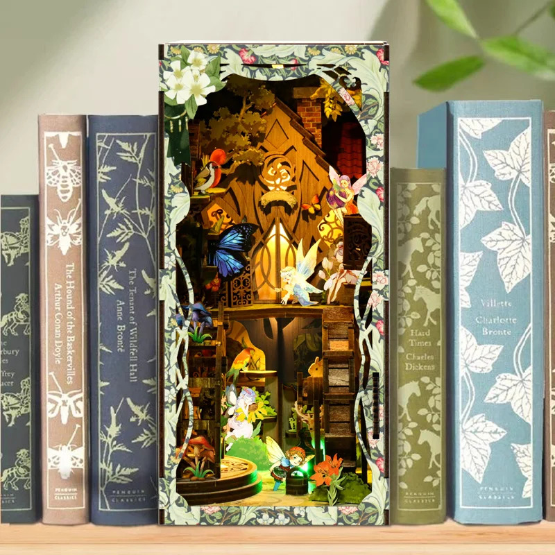Puzzle 3D en bois DIY, kit de  - Diy Wooden Book Nook Kit Shelf Insert avis et prix