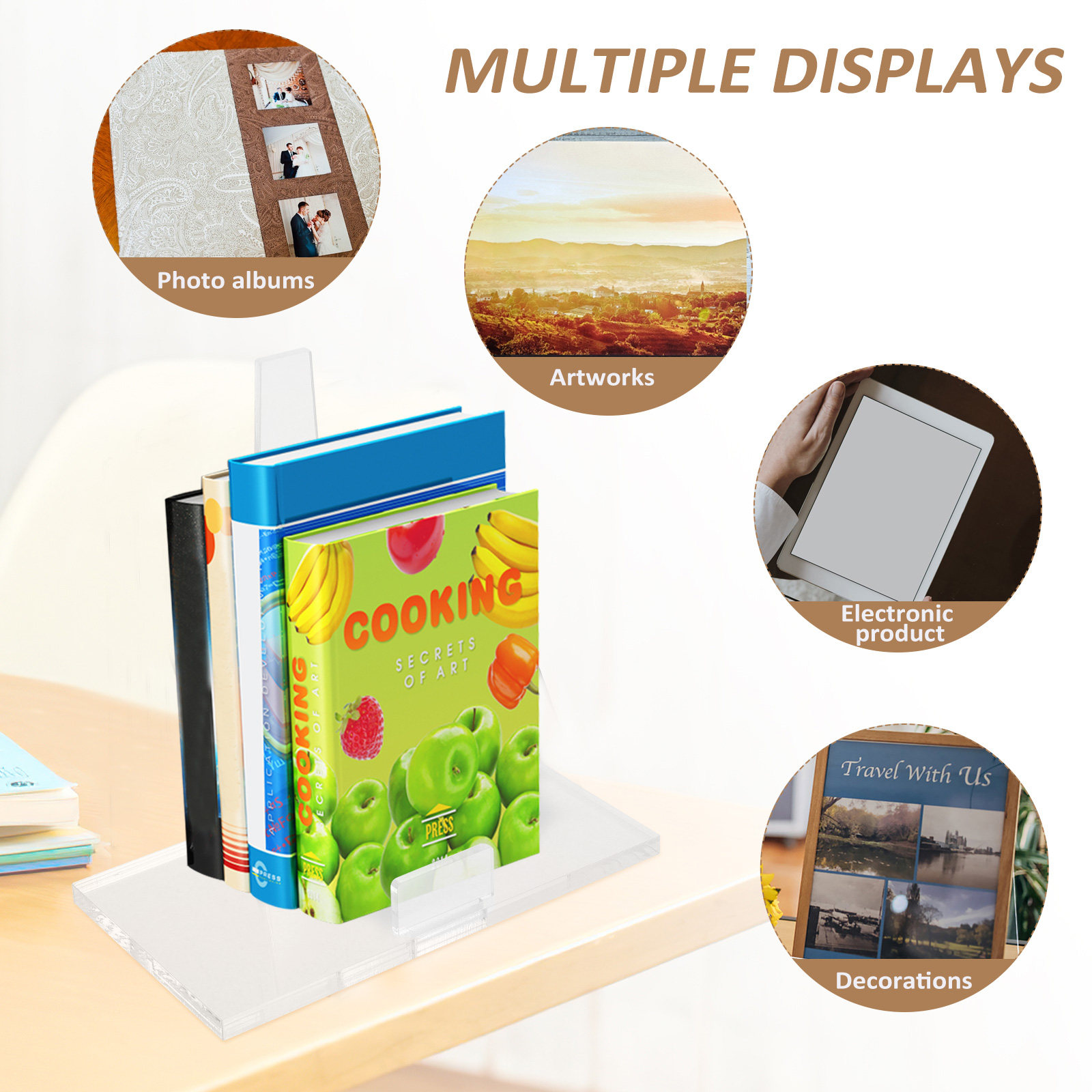 Présentoir polyvalent en acryl - Clear Acrylic Book Stand Holder avis et prix