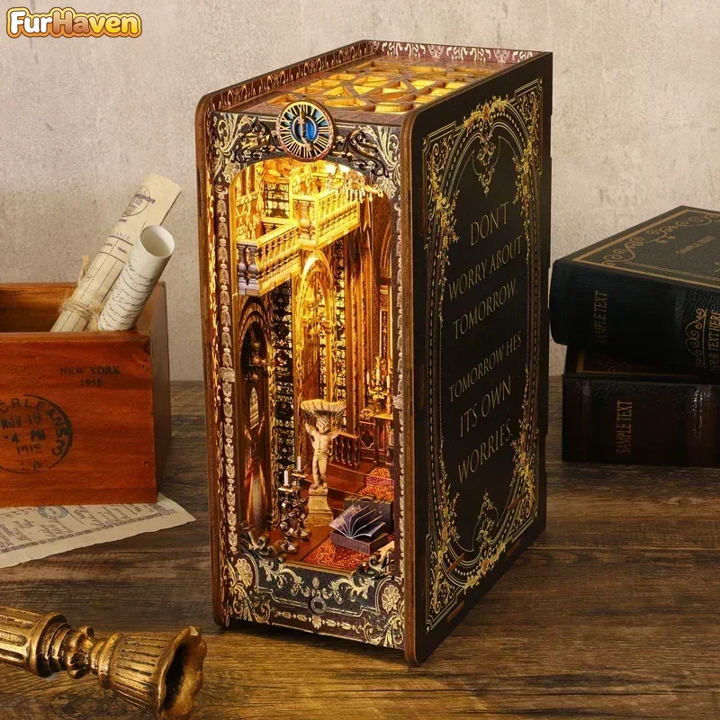 Kits de bricolage pour inserts - Diy Wooden Book Nook Kit Shelf Insert avis et prix